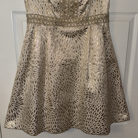 Lilly Pulitzer Gold Metallic Franci Dress - Picture 4 of 7